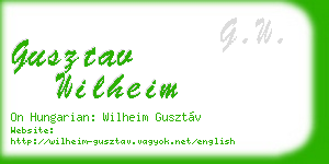 gusztav wilheim business card